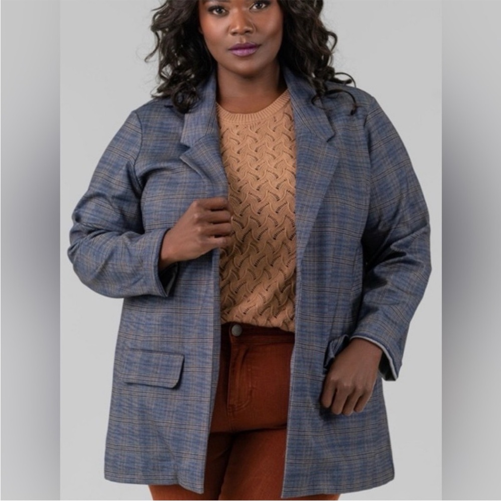 liverpool jayson boyfriend blazer blue khaki 1x Women’s NWT